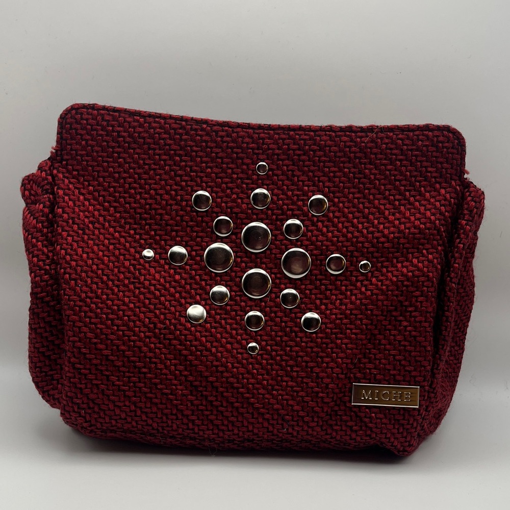 Miche Vixen Red & Black Woven Shell with Metal Accents